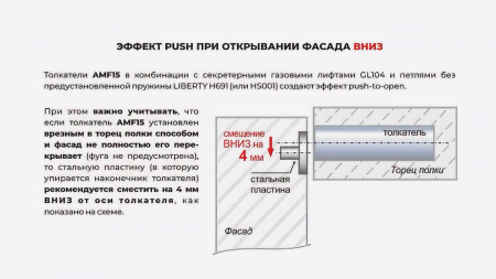 магнитный толкатель push-to-open скрытого монтажа amf15/gr купить в липецке