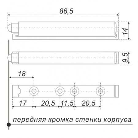 упор-защелка фасада amf10/w купить в липецке